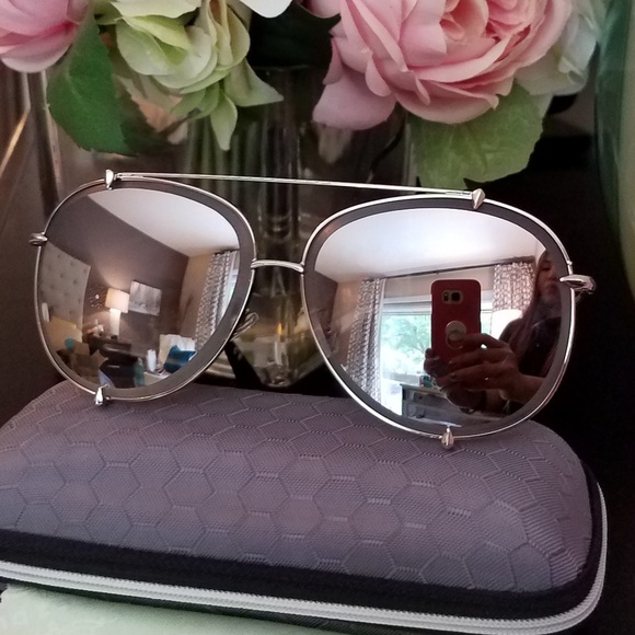 Glam Girl Fashion Accessories - NWT Aviator Sunglasses, Silver Frame & Gray Lens Tint